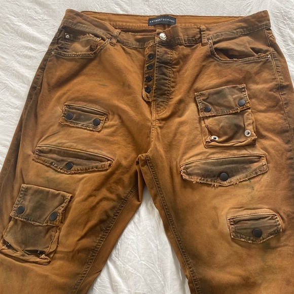 Men’s Jeans by Art Meets Chaos size 42W/34L in Rust - Picture 2 of 6